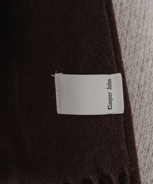 CASPER JOHN（キャスパージョン）の「Lamb wool100% muffler/ラムウール100%マフラー（マフラー・メンズ・ブラック/アイボリー/レッド/ブラウン・FREE）」の11枚目の写真