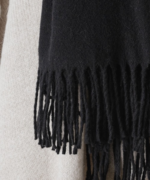 CASPER JOHN（キャスパージョン）の「Lamb wool100% muffler/ラムウール100%マフラー（マフラー・メンズ・ブラック/アイボリー/レッド/ブラウン・FREE）」の13枚目の写真