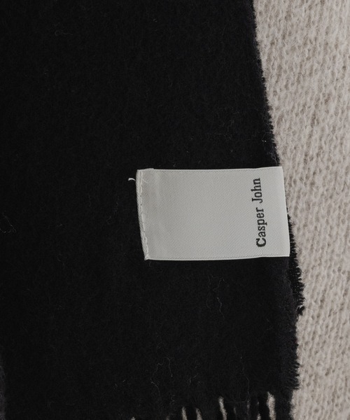 CASPER JOHN（キャスパージョン）の「Lamb wool100% muffler/ラムウール100%マフラー（マフラー・メンズ・ブラック/アイボリー/レッド/ブラウン・FREE）」の14枚目の写真