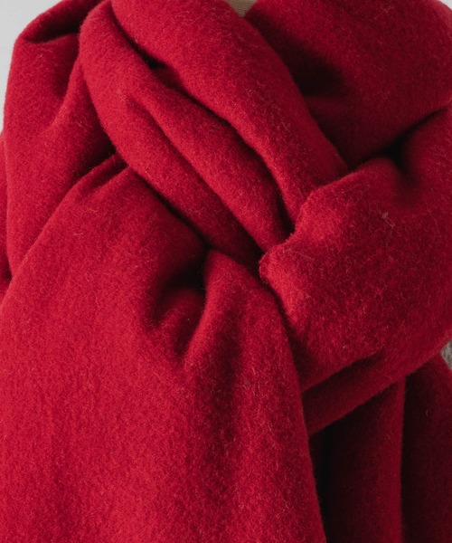 CASPER JOHN（キャスパージョン）の「Lamb wool100% muffler/ラムウール100%マフラー（マフラー・メンズ・ブラック/アイボリー/レッド/ブラウン・FREE）」の15枚目の写真