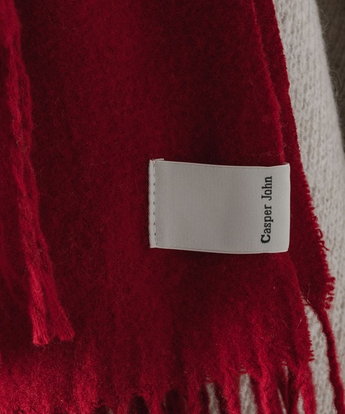CASPER JOHN（キャスパージョン）の「Lamb wool100% muffler/ラムウール100%マフラー（マフラー・メンズ・ブラック/アイボリー/レッド/ブラウン・FREE）」の17枚目の写真