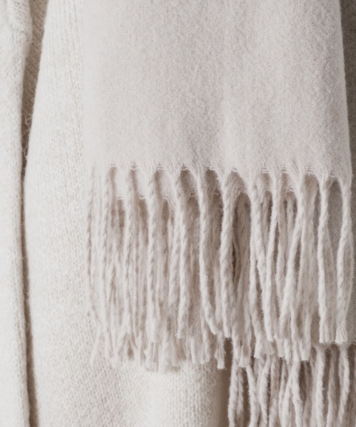 CASPER JOHN（キャスパージョン）の「Lamb wool100% muffler/ラムウール100%マフラー（マフラー・メンズ・ブラック/アイボリー/レッド/ブラウン・FREE）」の19枚目の写真