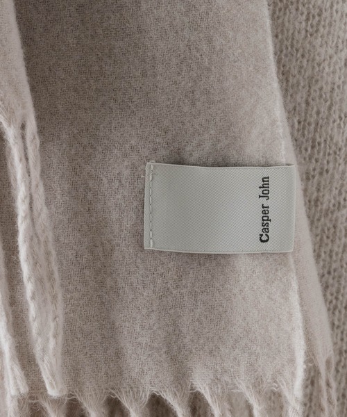 CASPER JOHN（キャスパージョン）の「Lamb wool100% muffler/ラムウール100%マフラー（マフラー・メンズ・ブラック/アイボリー/レッド/ブラウン・FREE）」の20枚目の写真