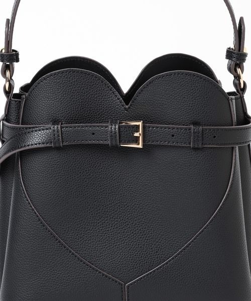 COSTE CHANCE 黒 ショルダーバッグ 追加2］ハートモチーフベルトBAG 131772（ショルダーバッグ