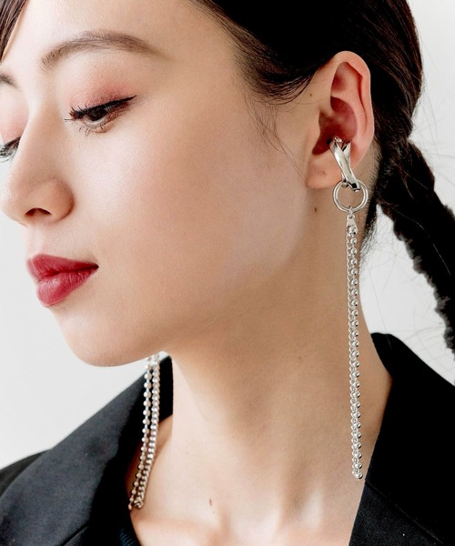 HARE（ハレ）の「マルチWAYチェーンイヤーカフ(HARE)（イヤーカフ・レディース・シルバー/シルバー系その他/シルバー系その他2・FREE）」の2枚目の写真