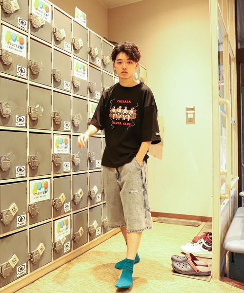 CHIKABA(チカバ)の「【CHIKABA SAUNA CLUB】 バックプリント サウナ 半袖 Tシャツ(Tシャツ/カットソー・メンズ・ホワイト系/ブラック/オートミール/ブラック系/ネイビー/ホワイト/ネイビー系/アイボリー系・LARGE/MEDIUM/X-LARGE)」の12枚目の写真