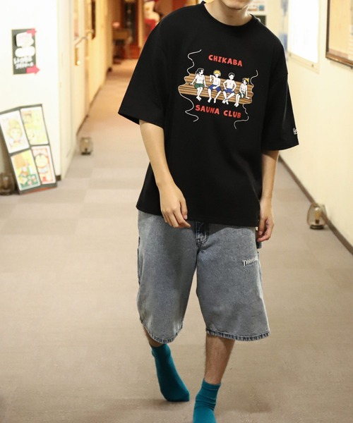 CHIKABA(チカバ)の「【CHIKABA SAUNA CLUB】 バックプリント サウナ 半袖 Tシャツ(Tシャツ/カットソー・メンズ・ホワイト系/ブラック/オートミール/ブラック系/ネイビー/ホワイト/ネイビー系/アイボリー系・LARGE/MEDIUM/X-LARGE)」の13枚目の写真