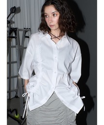 Adoon plain | 2wayギャザーシャツ/SS(シャツ/ブラウス)