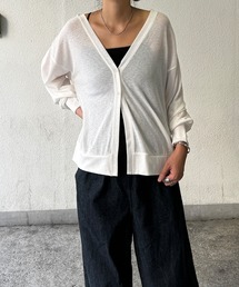 接触冷感シアーカーディガン