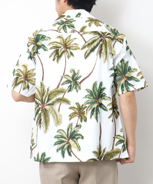 NOLLEY’S(ノーリーズ)の「【Hilo Hattie/ヒロハッティ】別注アロハシャツ ヤシの木 PALM TREE(シャツ/ブラウス・メンズ・ホワイト系その他・L/M)」の5枚目の写真