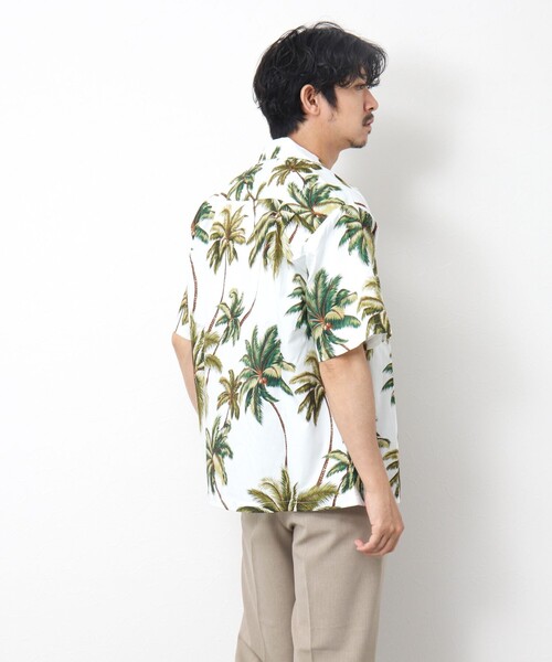 NOLLEY’S(ノーリーズ)の「【Hilo Hattie/ヒロハッティ】別注アロハシャツ ヤシの木 PALM TREE(シャツ/ブラウス・メンズ・ホワイト系その他・L/M)」の8枚目の写真