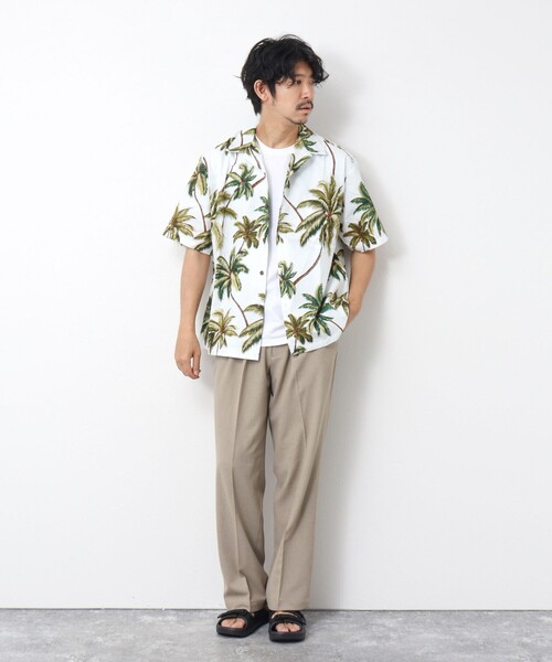 NOLLEY’S(ノーリーズ)の「【Hilo Hattie/ヒロハッティ】別注アロハシャツ ヤシの木 PALM TREE(シャツ/ブラウス・メンズ・ホワイト系その他・L/M)」の10枚目の写真