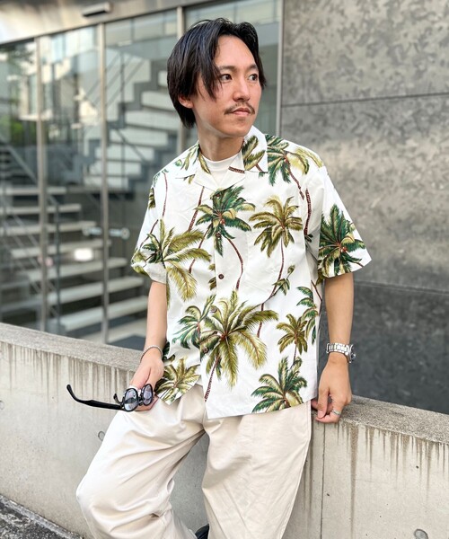 NOLLEY’S(ノーリーズ)の「【Hilo Hattie/ヒロハッティ】別注アロハシャツ ヤシの木 PALM TREE(シャツ/ブラウス・メンズ・ホワイト系その他・L/M)」の15枚目の写真