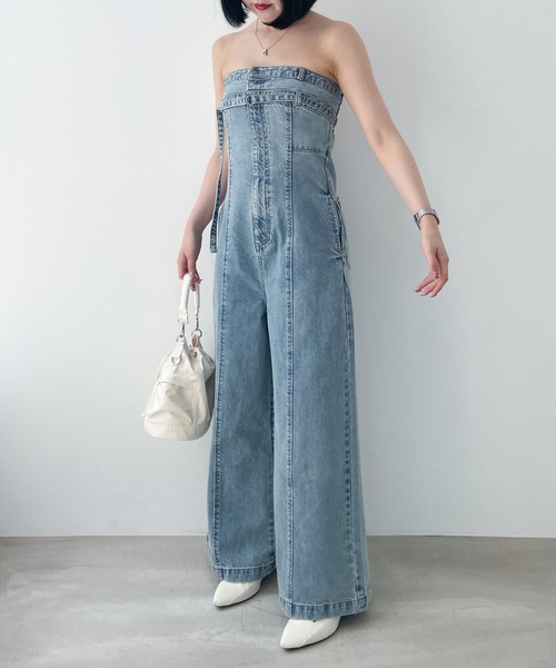 Heather（ヘザー）の「Denimベアオールインワン　128013（つなぎ/オールインワン・レディース・ブラック/ブルー・S/M）」の16枚目の写真
