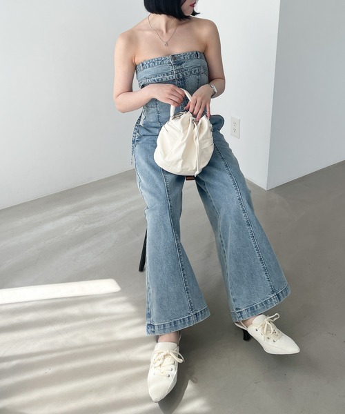 Heather（ヘザー）の「Denimベアオールインワン　128013（つなぎ/オールインワン・レディース・ブラック/ブルー・S/M）」の15枚目の写真