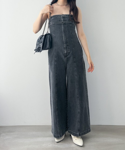 Heather（ヘザー）の「Denimベアオールインワン　128013（つなぎ/オールインワン・レディース・ブラック/ブルー・S/M）」の12枚目の写真