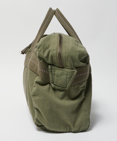 ALL RUNS(オールランズ)の「【26SS再入荷】フランスタイプパラシュートバックロゴ S(ボストンバッグ・メンズ・カーキ/オリーブ・FREE)」の3枚目の写真