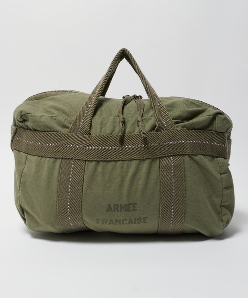 ALL RUNS(オールランズ)の「【26SS再入荷】フランスタイプパラシュートバックロゴ S(ボストンバッグ・メンズ・カーキ/オリーブ・FREE)」の4枚目の写真