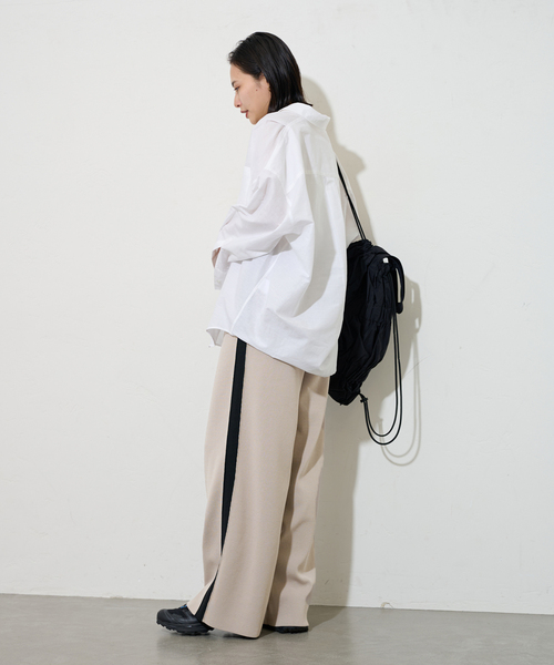 JOURNAL STANDARD（ジャーナルスタンダード）の「《追加》ウォッシャブルトラックパンツ（その他パンツ・レディース・グレー/ブラック・FREE）」の11枚目の写真