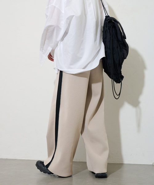 JOURNAL STANDARD（ジャーナルスタンダード）の「《追加》ウォッシャブルトラックパンツ（その他パンツ・レディース・グレー/ブラック・FREE）」の8枚目の写真