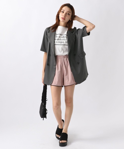 FOREVER 21（フォーエバー トゥエンティーワン）の「【2024SS】裾レーストラックショートパンツ（その他パンツ・レディース・グレー/ピンク・FREE）」の7枚目の写真