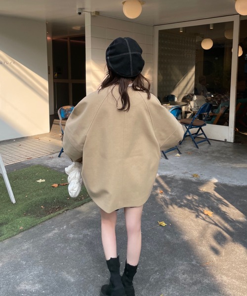 ウェーブデザインミドルコート（その他アウター）｜hinari（ヒナリ）の