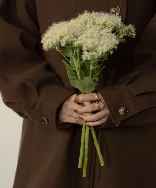 ウェーブデザインミドルコート（その他アウター）｜hinari（ヒナリ）の