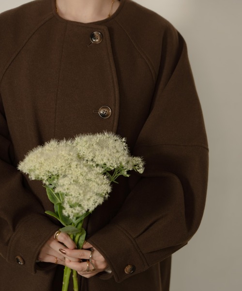 ウェーブデザインミドルコート（その他アウター）｜hinari（ヒナリ）の