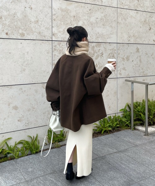 ウェーブデザインミドルコート（その他アウター）｜hinari（ヒナリ）の