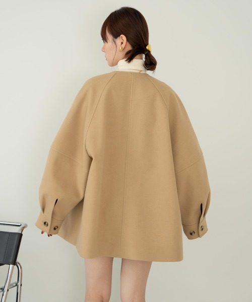 ウェーブデザインミドルコート（その他アウター）｜hinari（ヒナリ）の