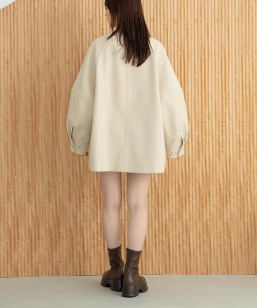 ウェーブデザインミドルコート（その他アウター）｜hinari（ヒナリ）の