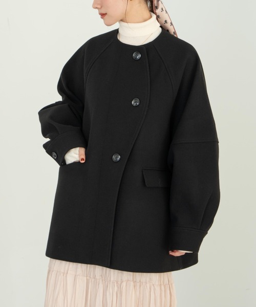 ウェーブデザインミドルコート（その他アウター）｜hinari（ヒナリ）の