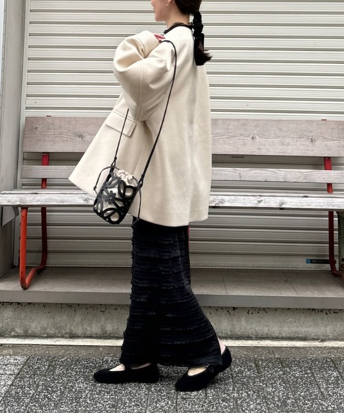 ウェーブデザインミドルコート（その他アウター）｜hinari（ヒナリ）の