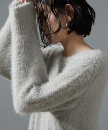 【WEB限定】シャギークルーネックニットプルオーバー