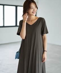 STYLE DELI（スタイルデリ）の「半袖Vネックカットソーワンピース（ワンピース・レディース）」