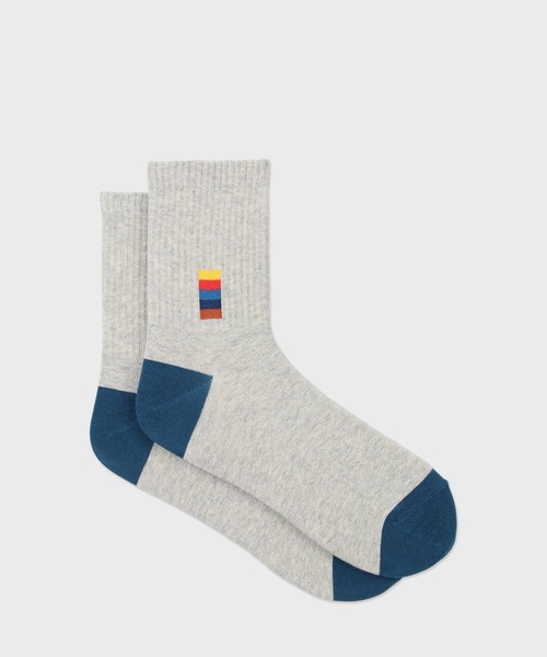 Paul Smith（ポールスミス）の「アーティストストライプブロック ソックス / 240652 MD2（ソックス/靴下・メンズ・ホワイト/ライトグレー/ブラック/ネイビー・25-27）」の4枚目の写真