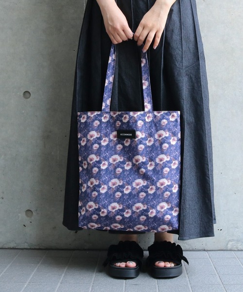 ACCOMMODE(アコモデ)の「レトロアソートトートバッグ(トートバッグ・レディース・ベージュ/パープル/ブルー・FREE)」の3枚目の写真