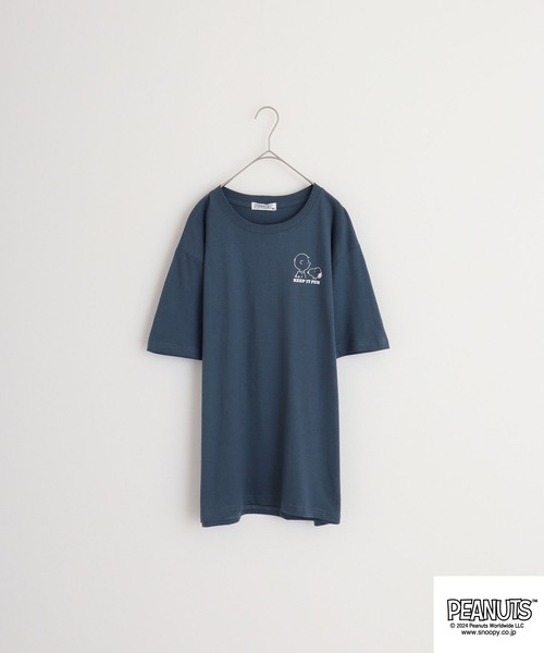 PEANUTS(ピーナッツ)の「PEANUTS 天竺発泡プリントTシャツ(Tシャツ/カットソー・メンズ・オフホワイト/ダークブルー/ライトパープル/ホワイト系/サックスブルー/コーラル・M/L/LL)」の12枚目の写真