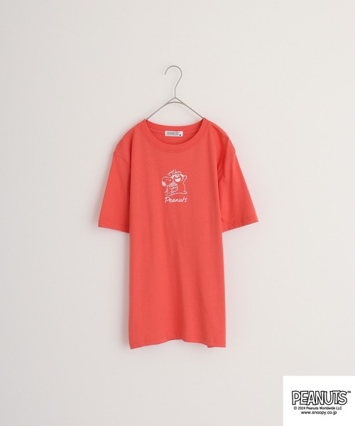 PEANUTS(ピーナッツ)の「PEANUTS 天竺発泡プリントTシャツ(Tシャツ/カットソー・メンズ・オフホワイト/ダークブルー/ライトパープル/ホワイト系/サックスブルー/コーラル・M/L/LL)」の15枚目の写真