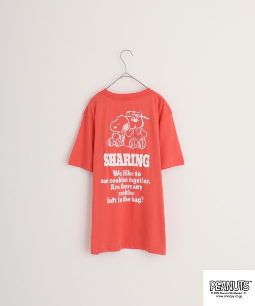 PEANUTS(ピーナッツ)の「PEANUTS 天竺発泡プリントTシャツ(Tシャツ/カットソー・メンズ・オフホワイト/ダークブルー/ライトパープル/ホワイト系/サックスブルー/コーラル・M/L/LL)」の14枚目の写真