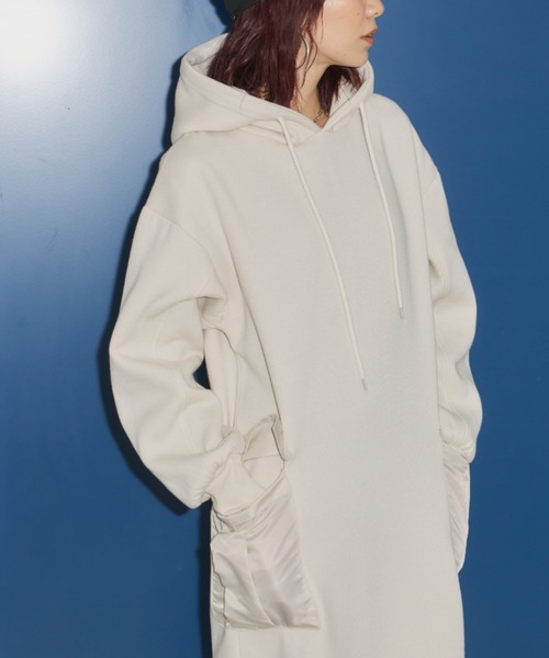 Auntie Rosa Holiday（アンティローザホリデー）の「裏起毛ワークポケットワンピース（ワンピース・レディース・ナチュラル/ブラック・FREE）」の5枚目の写真