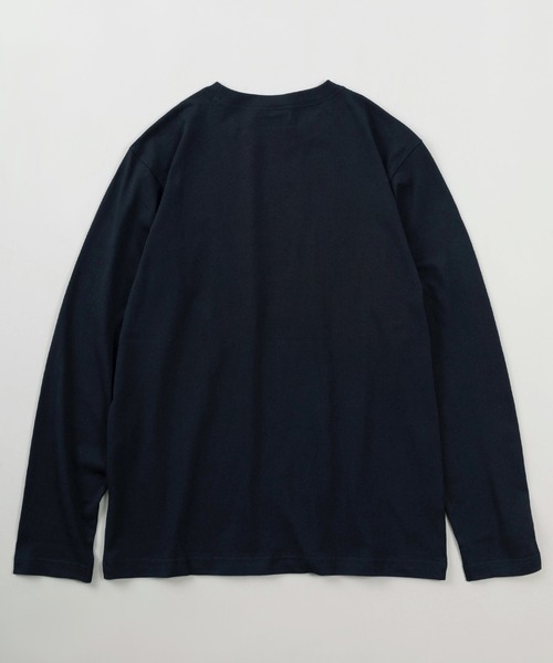 Champion(チャンピオン)の「【Champion/チャンピオン】UNION SPRINGS NY&MANTECA CALIFORNIA カレッジロゴプリント メンズベーシック ロングスリーブTシャツ/長袖Tシャツ(Tシャツ/カットソー・メンズ・グレー/ダークグリーン/オフホワイト/ホワイト/スミクロ/ネイビー・M/L/XL)」の8枚目の写真