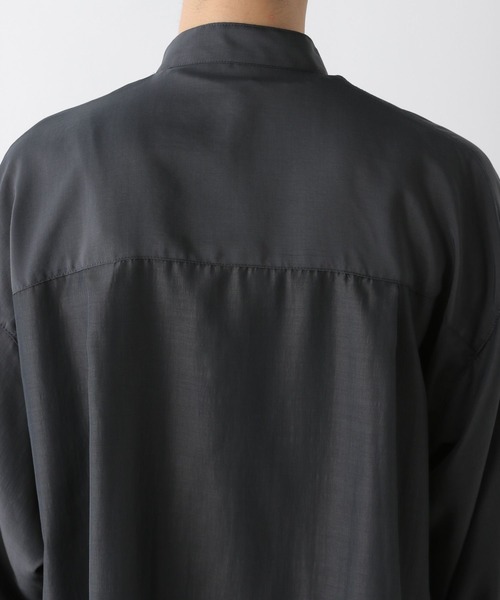 LEPSIM（レプシィム）の「バンドカラーシャツ　139145（シャツ/ブラウス・レディース・ライトブルー/オフホワイト/チャコールグレー・FREE）」の12枚目の写真