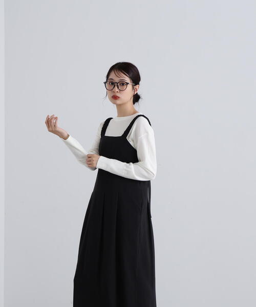 N.（N. Natural Beauty Basic）（エヌエヌナチュラルビューティーベーシック）の「◆ウール混天竺クルーネックニット（ニット/セーター・レディース・オフホワイト/ブラック/レッド/イエロー・MEDIUM）」の9枚目の写真