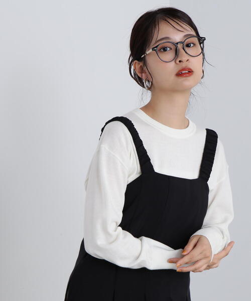 N.（N. Natural Beauty Basic）（エヌエヌナチュラルビューティーベーシック）の「◆ウール混天竺クルーネックニット（ニット/セーター・レディース・オフホワイト/ブラック/レッド/イエロー・MEDIUM）」の2枚目の写真