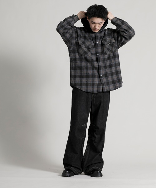 aimoha（アイモハ）の「【aimoha neo】 Retro Chic Bootcut Denim（デニムパンツ・メンズ・ブラック・MEDIUM/LARGE/X-LARGE）」の12枚目の写真