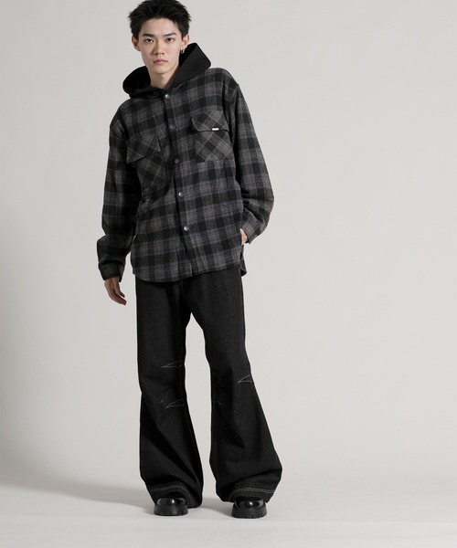 aimoha（アイモハ）の「【aimoha neo】 Retro Chic Bootcut Denim（デニムパンツ・メンズ・ブラック・MEDIUM/LARGE/X-LARGE）」の4枚目の写真