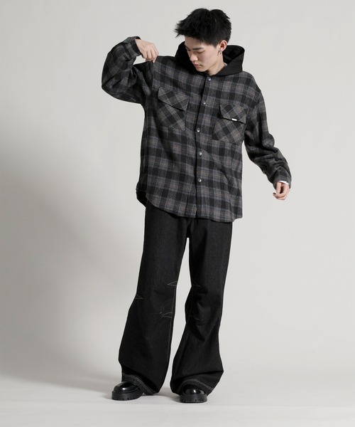 aimoha（アイモハ）の「【aimoha neo】 Retro Chic Bootcut Denim（デニムパンツ・メンズ・ブラック・MEDIUM/LARGE/X-LARGE）」の5枚目の写真