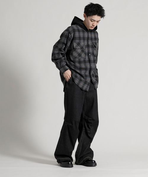 aimoha（アイモハ）の「【aimoha neo】 Retro Chic Bootcut Denim（デニムパンツ・メンズ・ブラック・MEDIUM/LARGE/X-LARGE）」の8枚目の写真