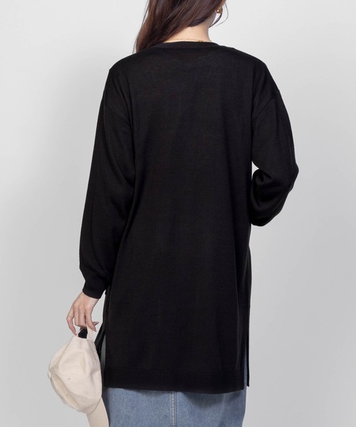NAVY(ネイビー)の「NAVY ロングトッパーカーデ ロンTセット アンサンブル(アンサンブル・レディース・ブラック/オレンジ/ベージュ・M/L)」の7枚目の写真